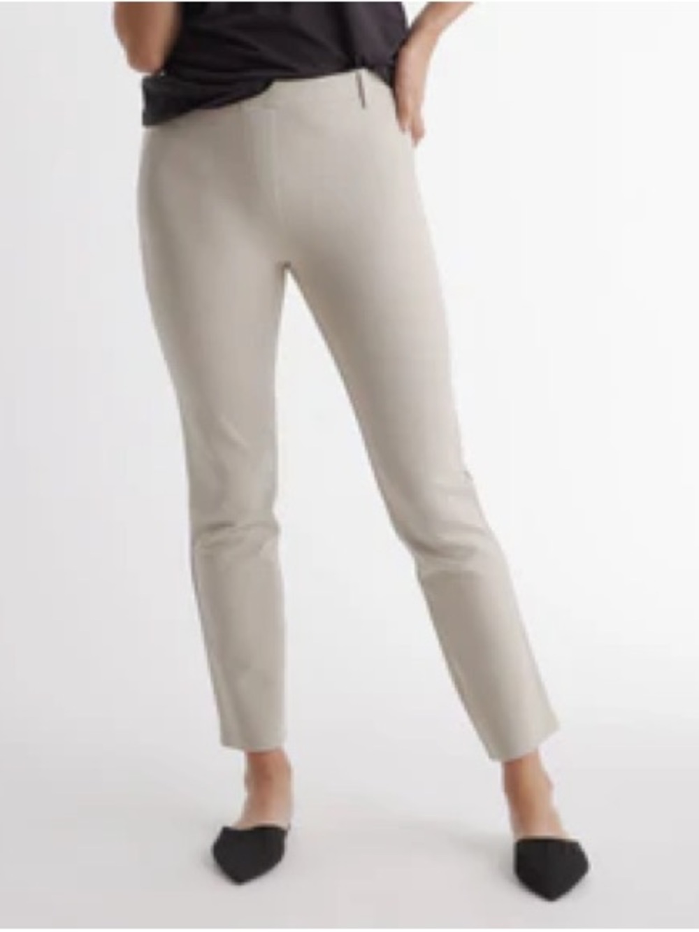 Quince Women’s Slim Ankle Pants in Light Beige
